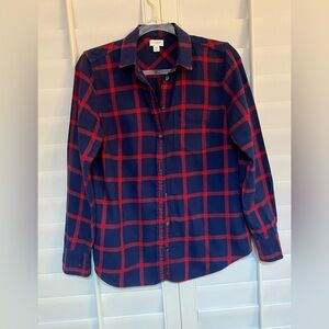 J Crew soft flannel shirt XSmall Excellent Condition!